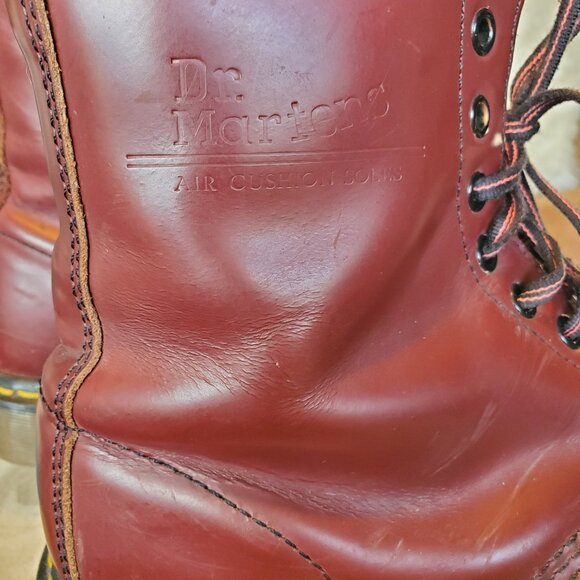 Burgundy/ Brown Dr. Marten Airwair Boots - Picture 6 of 6